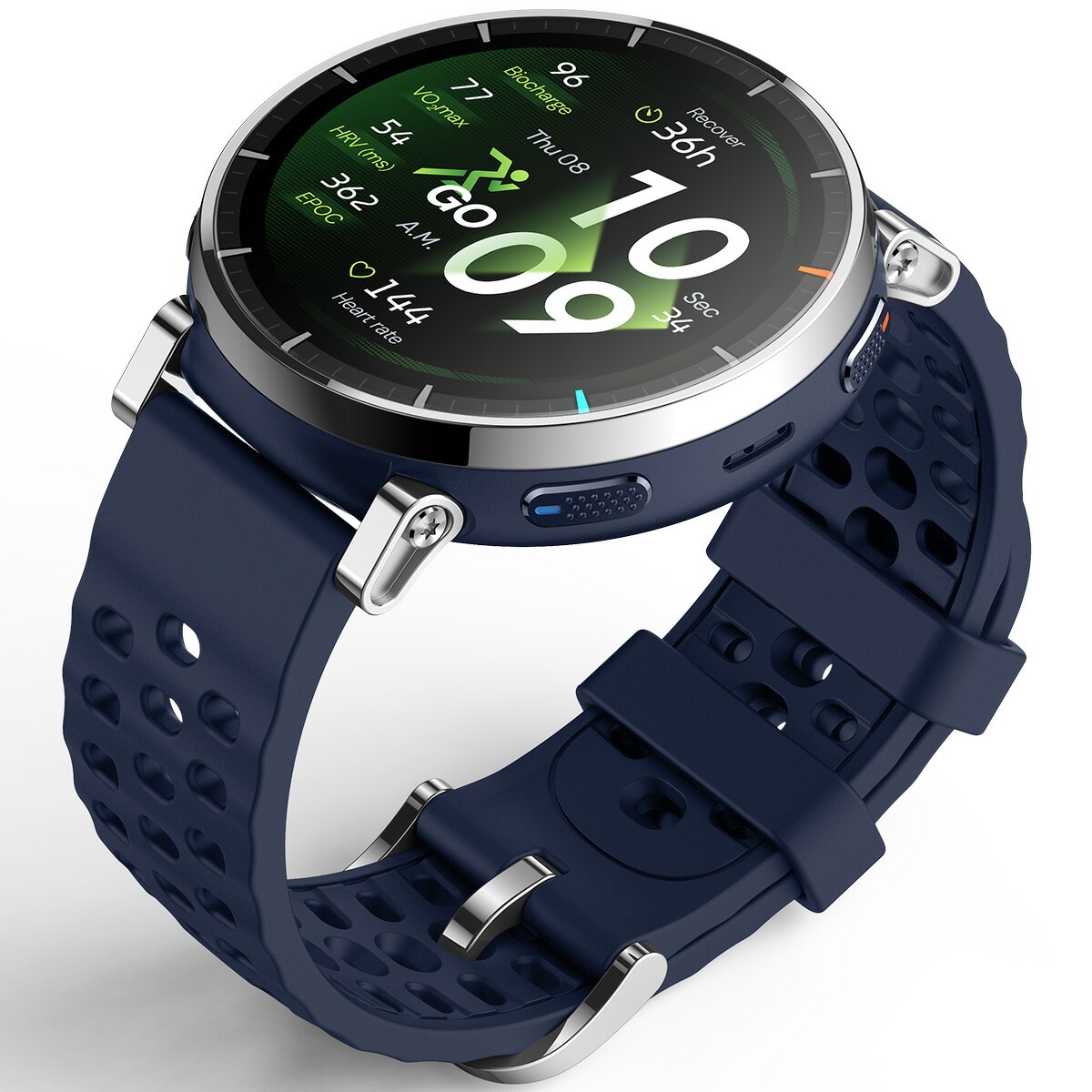 （期間限定価格）（ノベルティー付き）アマズフィット AMAZFIT スマートウォッチ Active 3 Premium ブルー SP170082-C116の画像