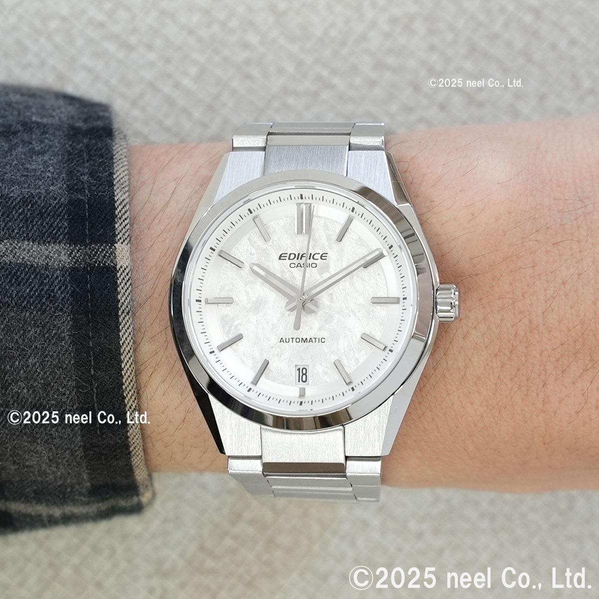 EDIFICE（CASIO） （保護フィルム付き）カシオ エディフィス 自動巻き 