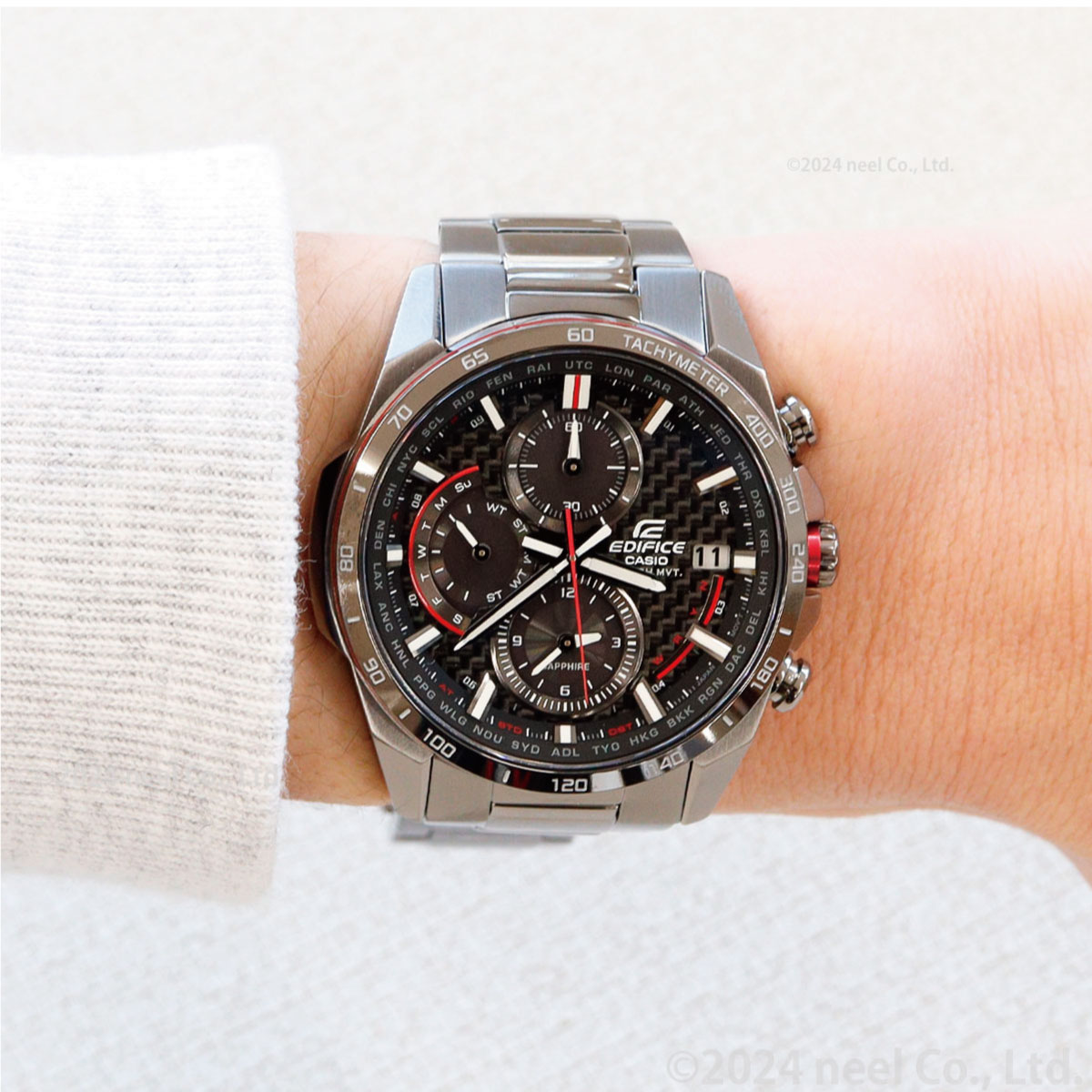 EDIFICE（CASIO） カシオ エディフィス 電波 ソーラー 腕時計 メンズ