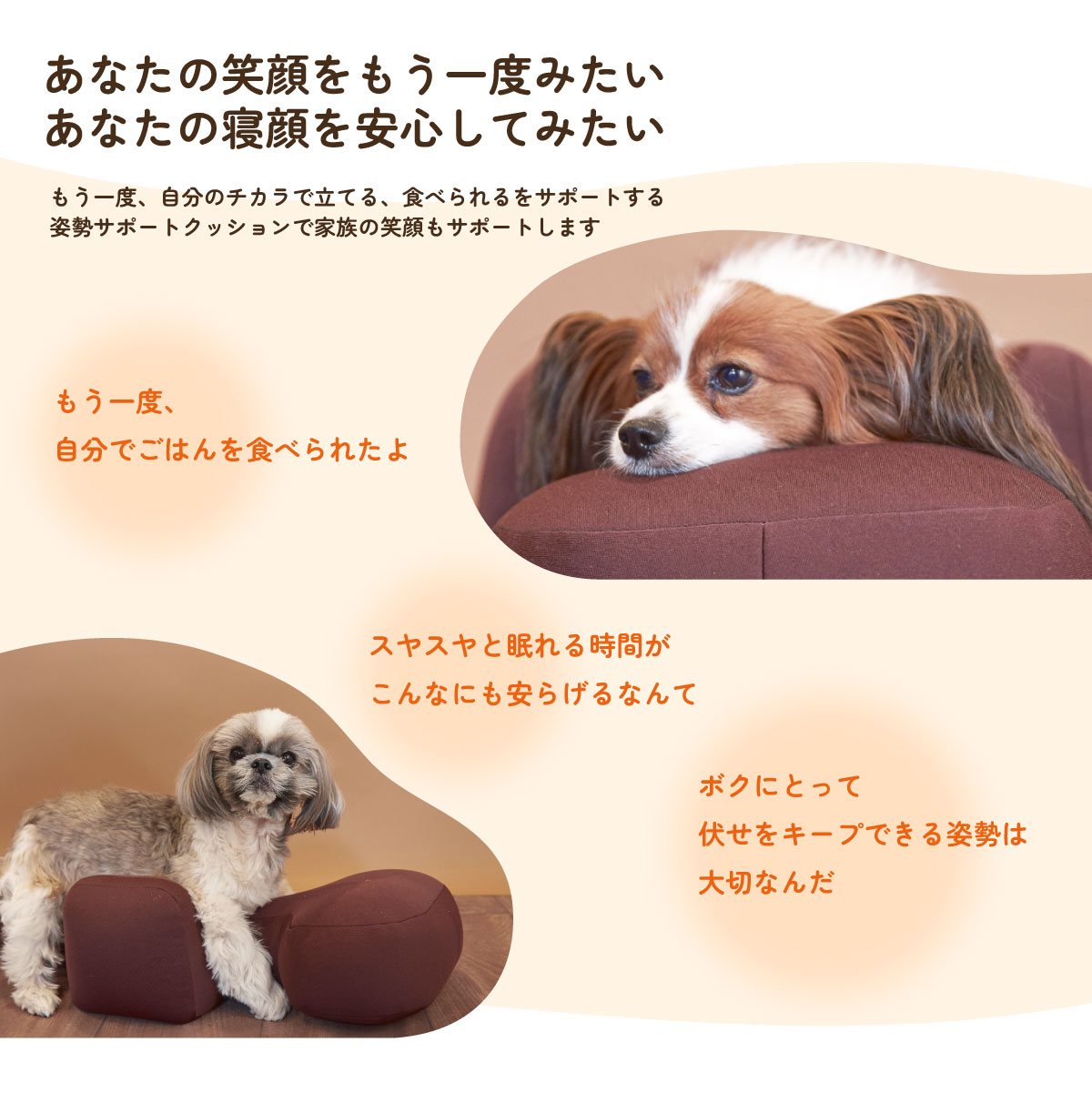 倍々+5倍!最大ポイント26倍!本日限定!OneAidリラクッション用撥水カバー 小型短足犬用 DM オレンジ 介護 ベッド 関連画像5