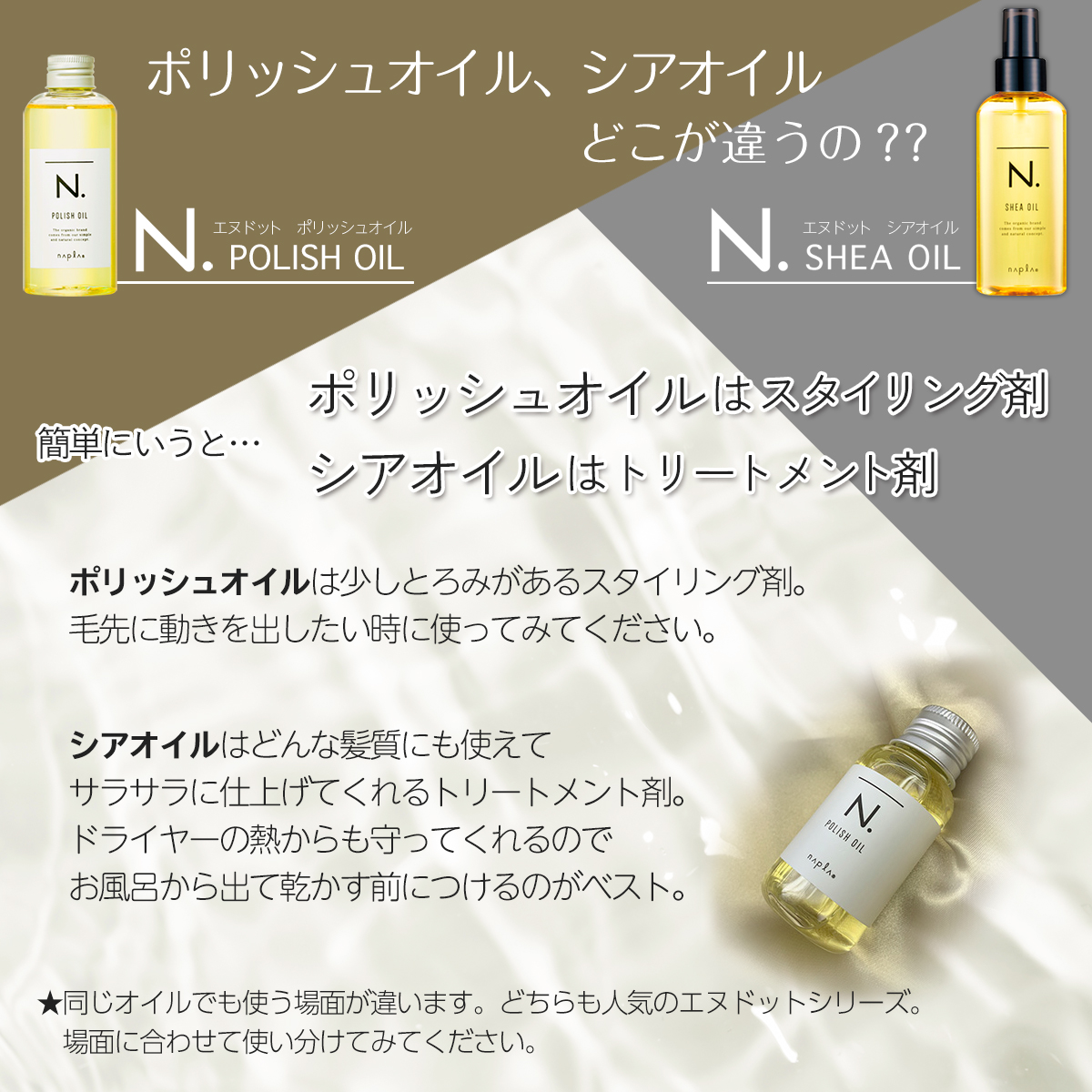 ナプラ N. お試し3種 エヌドット ポリッシュオイル 30ml スタイリング 