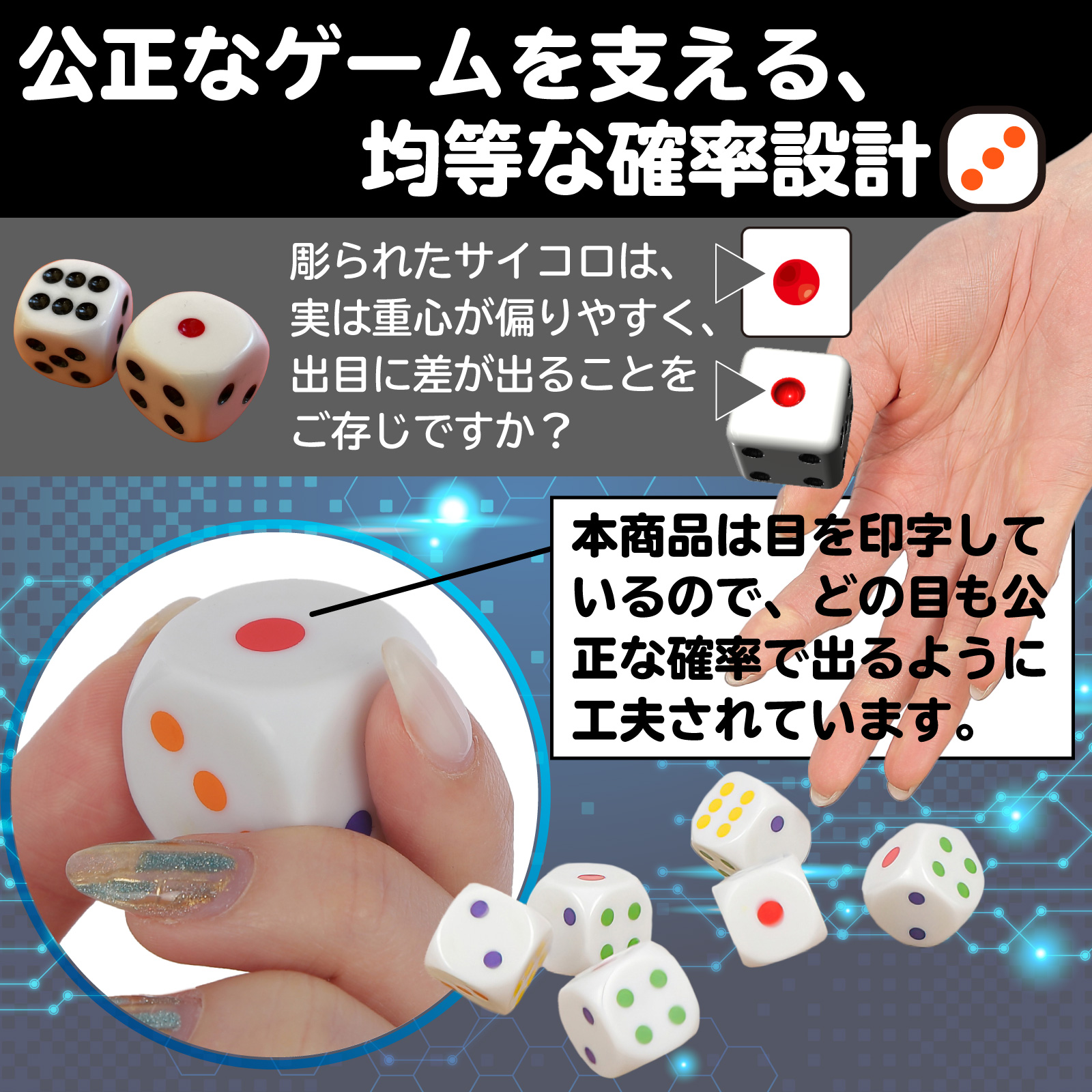 サイコロ ダイス 大きい 25mm 6面 6個セット : Negesu - 通販 - Yahoo