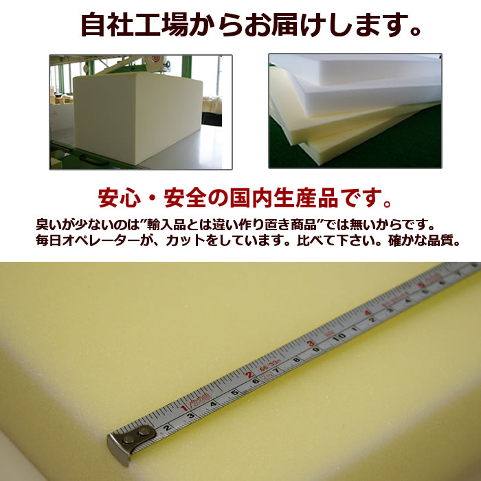 ウレタンスポンジ ウレタン素材 高反発ウレタン 6cmx50cmx50cm