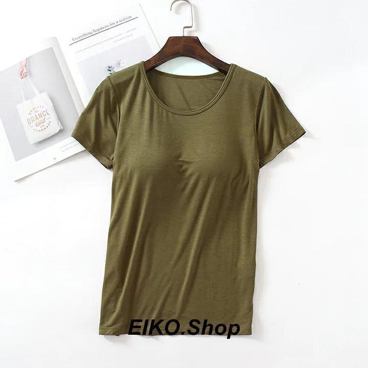 9カラー無地Tシャツ カップ付き レディース 半袖 インナー シャツ カットソー ブラトップ 半袖 ストレッチ性 肌触り抜群！軽量 バーゲン カップ付無地Tシャツ 楽ちん レディース 半袖 9カラーインナー
