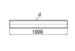 鉄 寸切(メーター) M6x1000 ユニクロ...の詳細画像1
