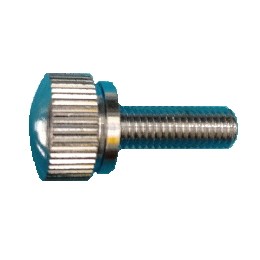 黄銅(低カドミ) 段付ローレットビス(丸頭) M3x6 クローム 【100個入】