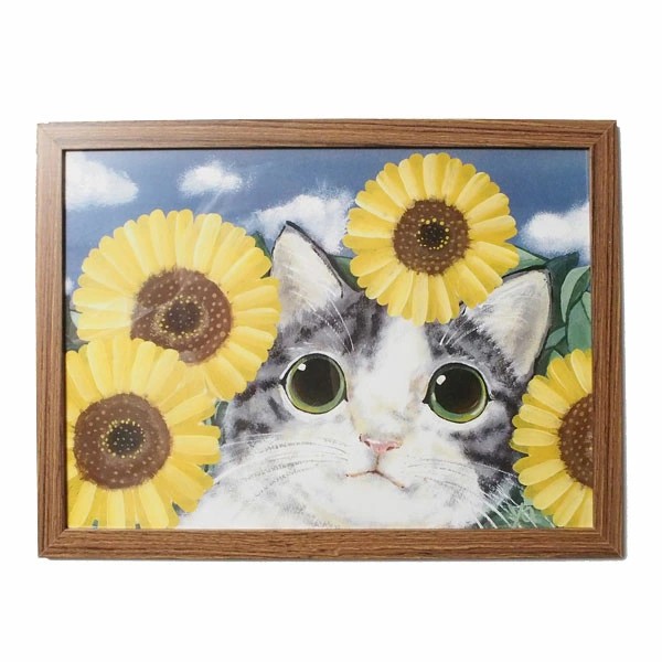 やまねこ ポスター （額入り） ポスター ネコ アートポスター 猫 A4