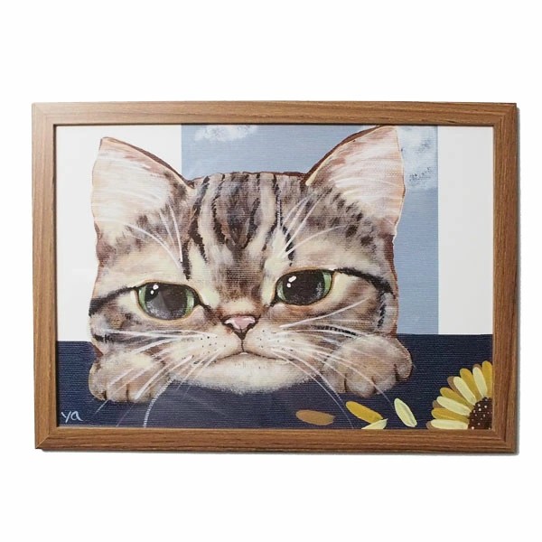 やまねこ ポスター （額入り） ポスター ネコ アートポスター 猫 A4