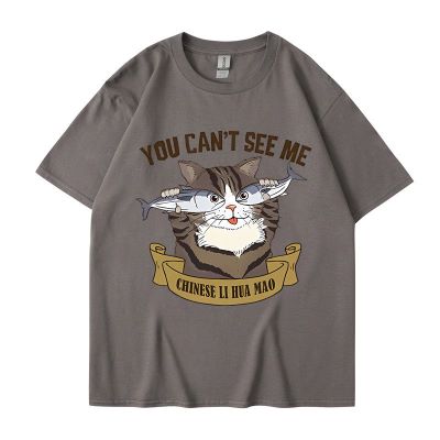 猫柄メンズTシャツ　メンズファッション　2カラー　メンズTシャツ　Tシャツ　魚と猫　コットン　#18...