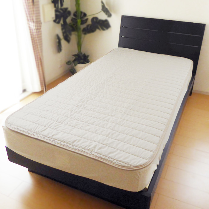 らくピタ　羊毛２点パックⅡ　羊毛ベッドパッド1枚＋専用シーツ１枚(洗濯ネット付) メーカー在庫限り M セミダブル 羊毛2点パック らくピタ 羊毛