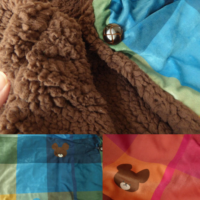 西川（nishikawa） くまのがっこう もこもこ キッズ ポンチョ