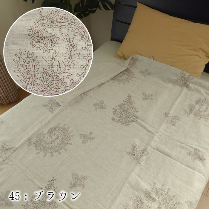 ロマンス小杉 日本製 本麻肌掛けふとん シングル 140×200cm 近江麻