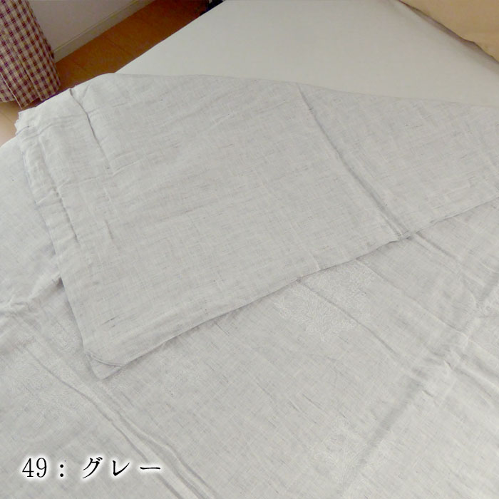 ロマンス小杉 日本製 本麻肌掛けふとん シングル 140×200cm 近江麻