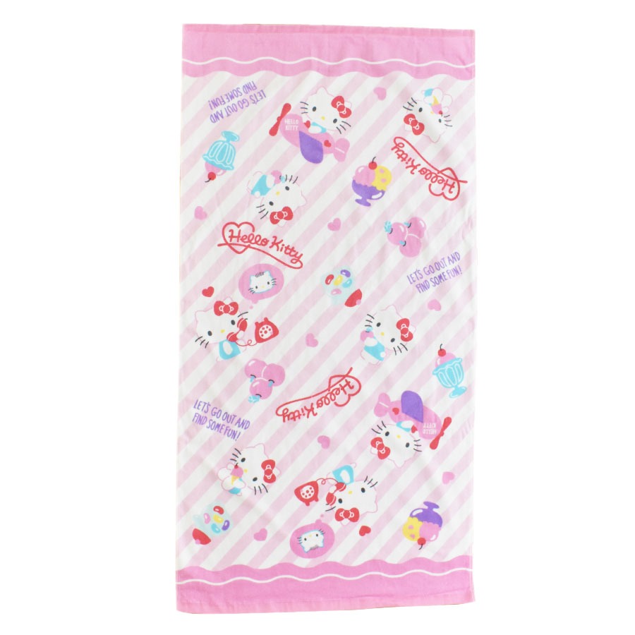 ハローキティ バスタオル 花柄 Amazon｜ハローキティ 花柄 ピンク バスタオル タオル 柔らかい