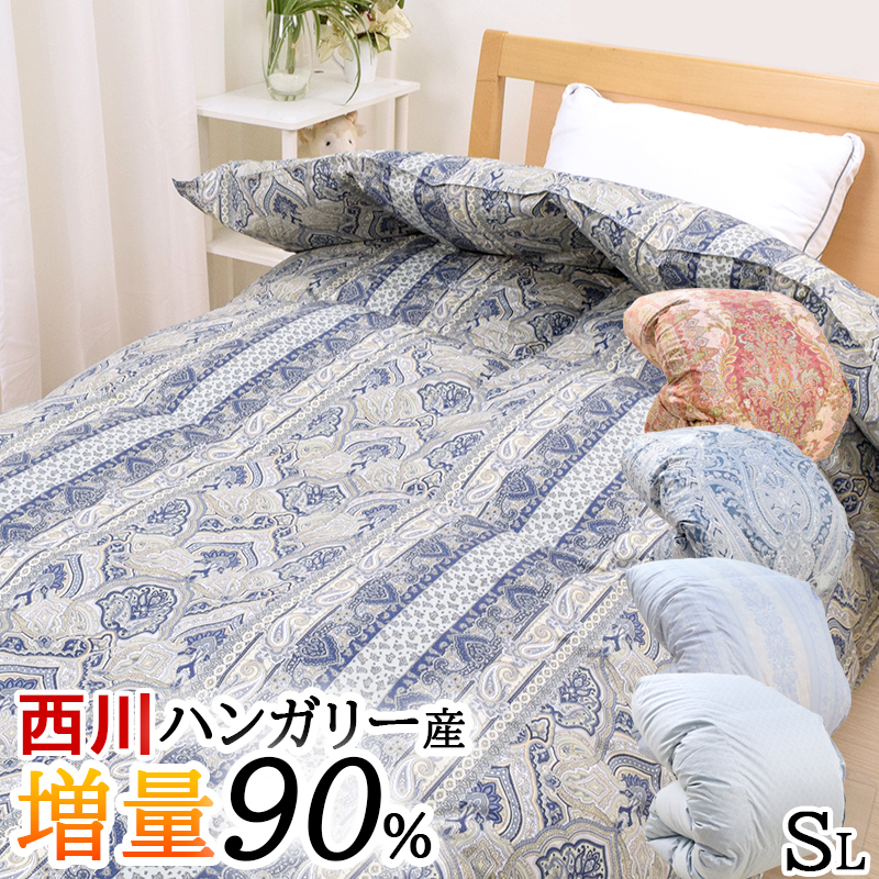 羽毛布団 シングル 西川 ハンガリー産 ホワイトダック ダウン 90% 増量 1.2kg 羽毛 ダック ダウン :ka01003275:眠りの神様 -  通販 - Yahoo!ショッピング