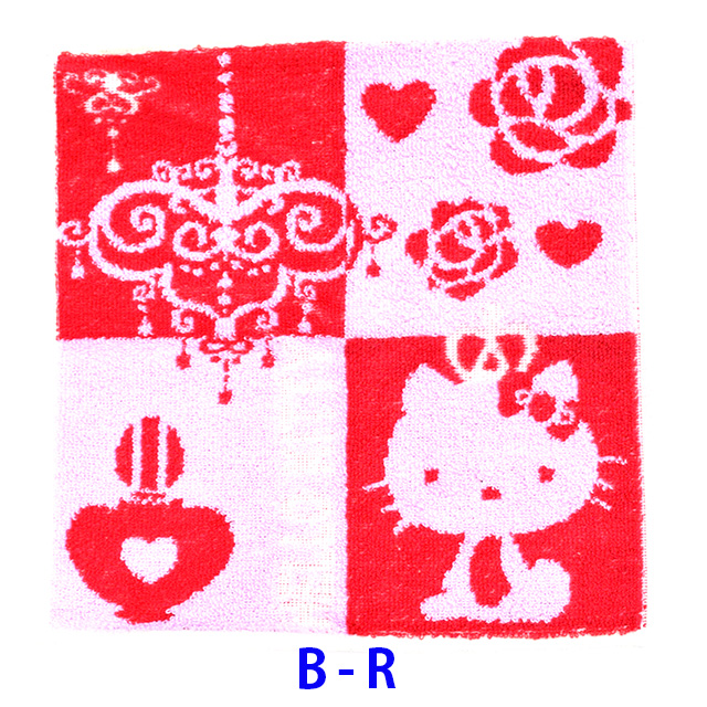 ハローキティ タオルハンカチ 0001 レッド 【HELLO KITTY