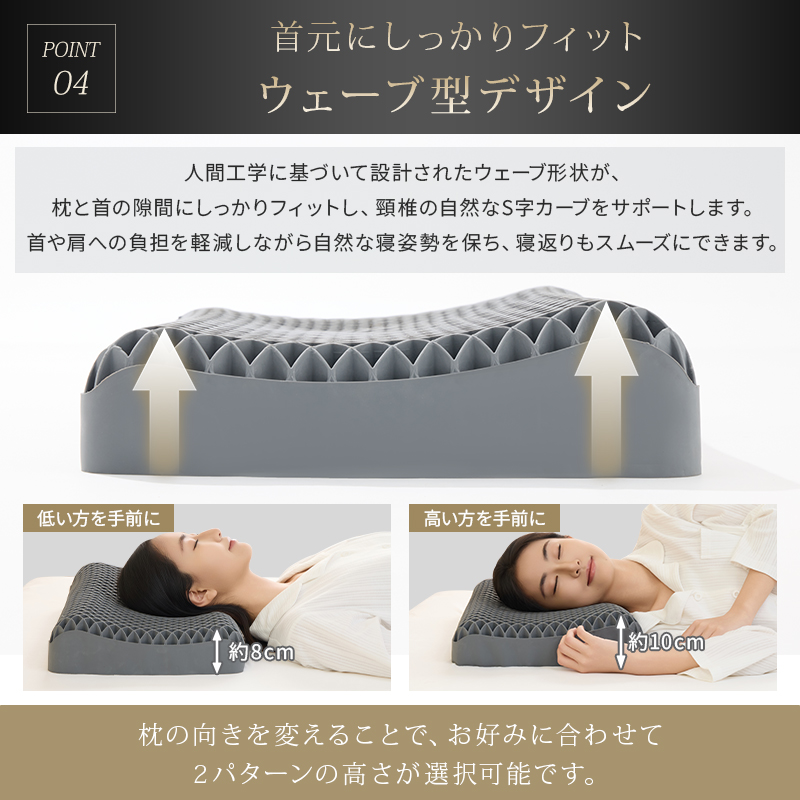 fuwawa 【先着20名！新品限定50％OFF】枕 無重力 TPE枕 カバー付