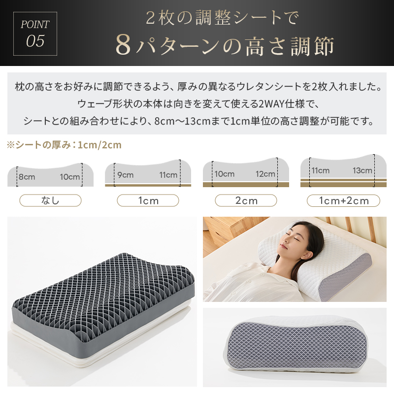 fuwawa 【半額OFFクーポン】枕 無重力 TPE枕 カバー付 洗える 丸洗い