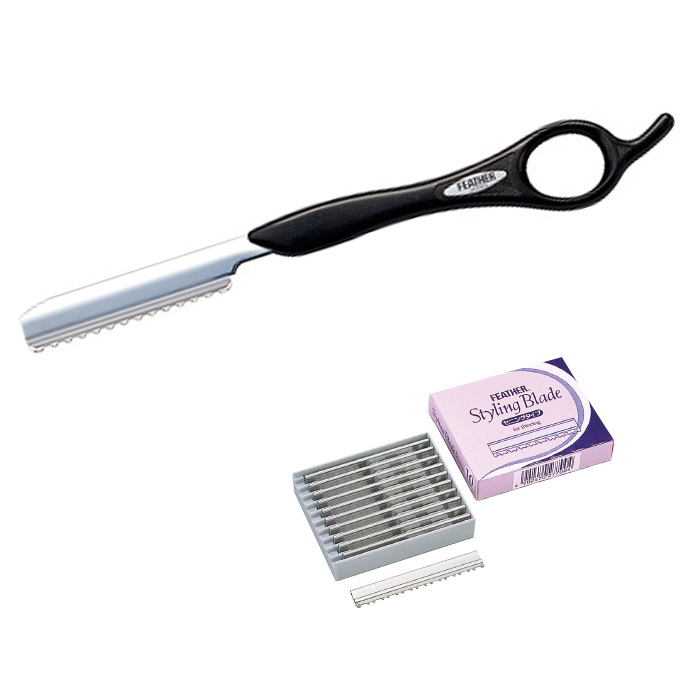 フェザー スタイリングレザー 本体＋替刃10枚セット(レギュラー