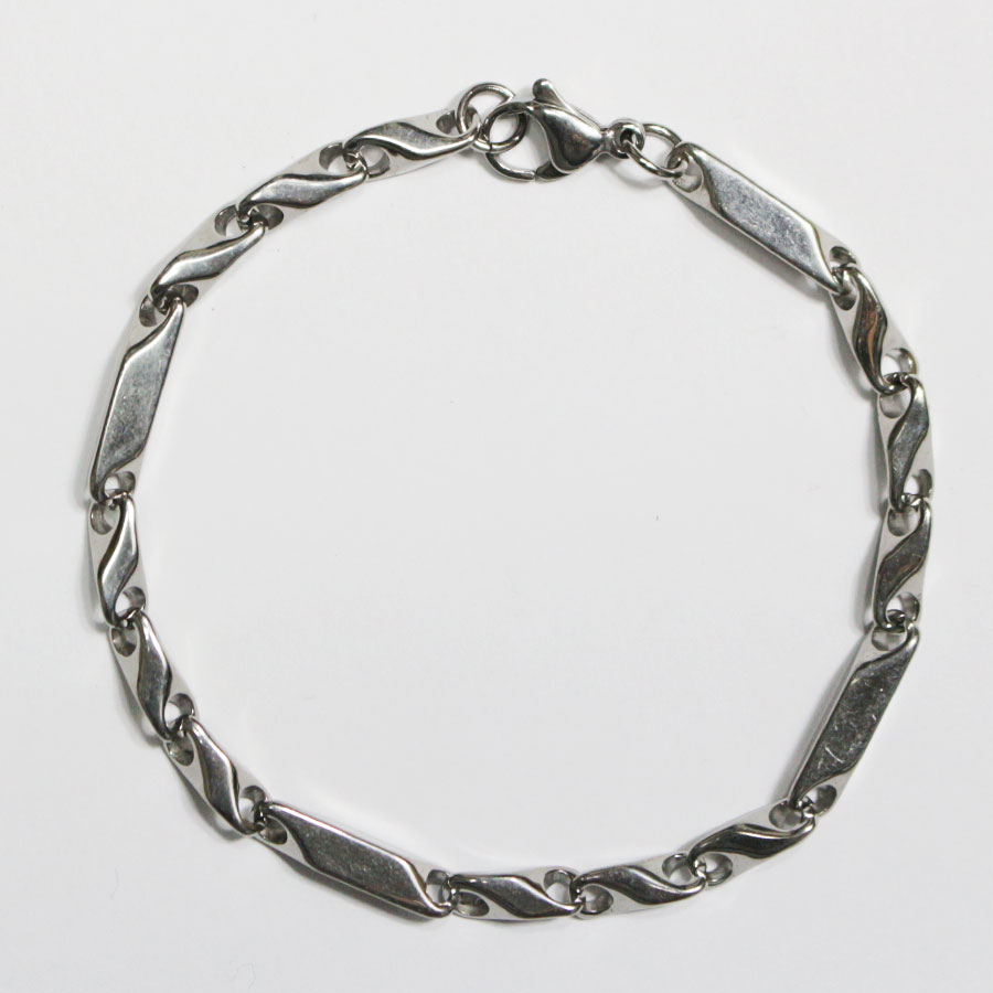 ステンレス ブレスレット メンズ シルバー トグルチェーン 喜平