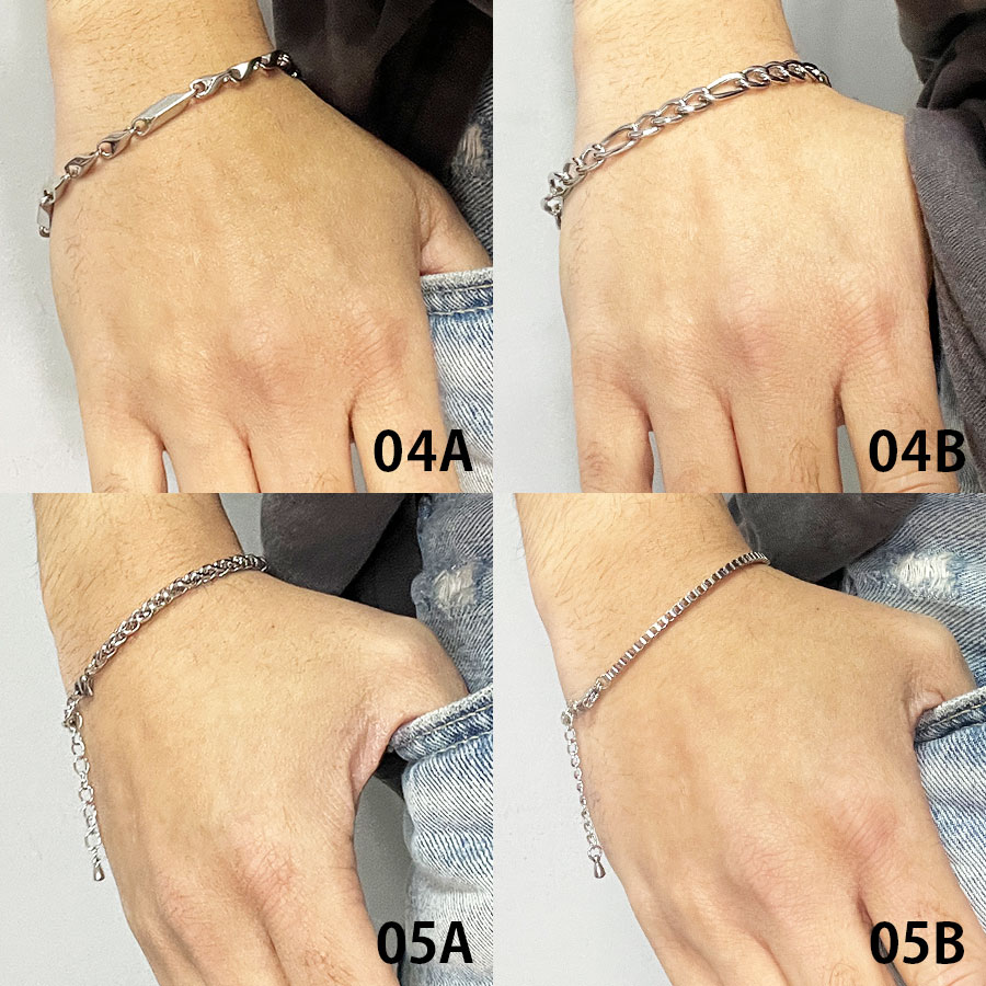 ステンレス ブレスレット メンズ シルバー トグルチェーン 喜平