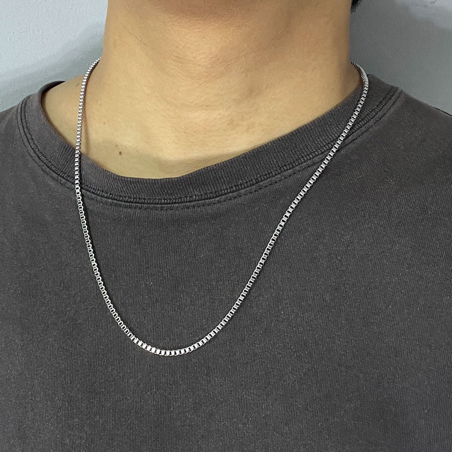 シルバー チェーンネックレス トグル式　925 ステンレス ネックレス メンズ シルバー トグルチェーン 喜平
