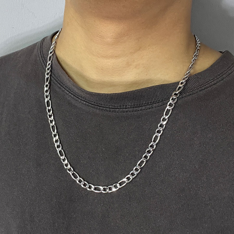 ステンレス ネックレス メンズ シルバー トグルチェーン 喜平