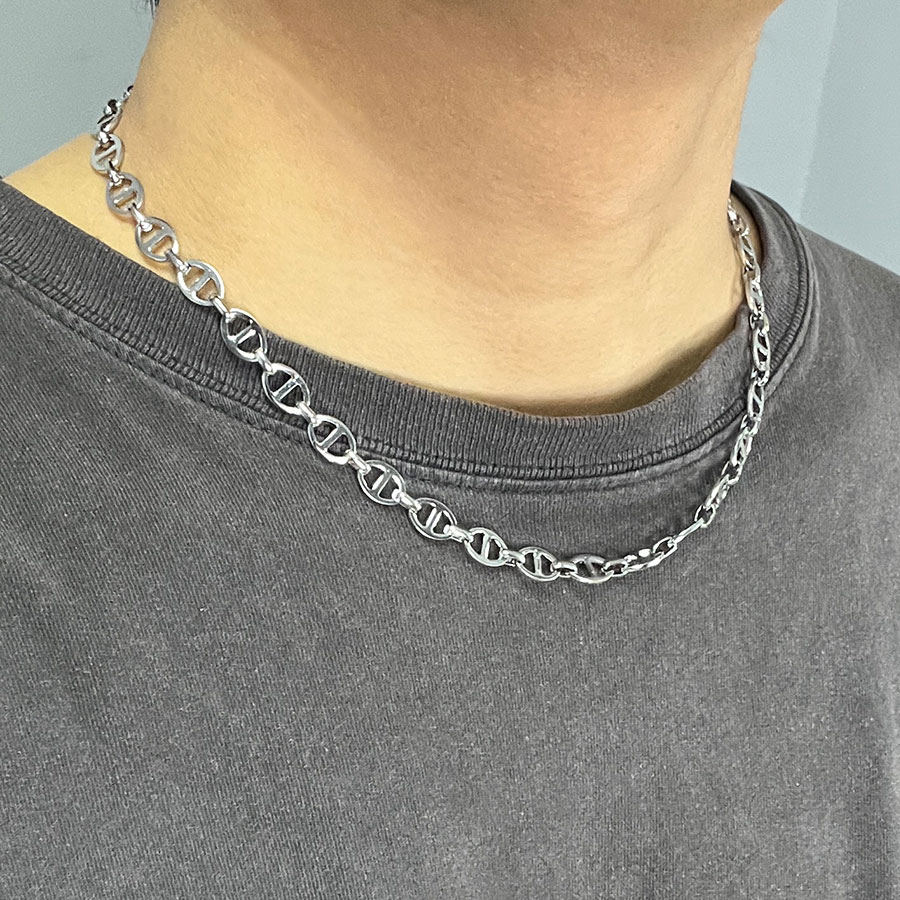 アンカーチェーン ステンレスネックレス メンズ シルバー アクセサリー