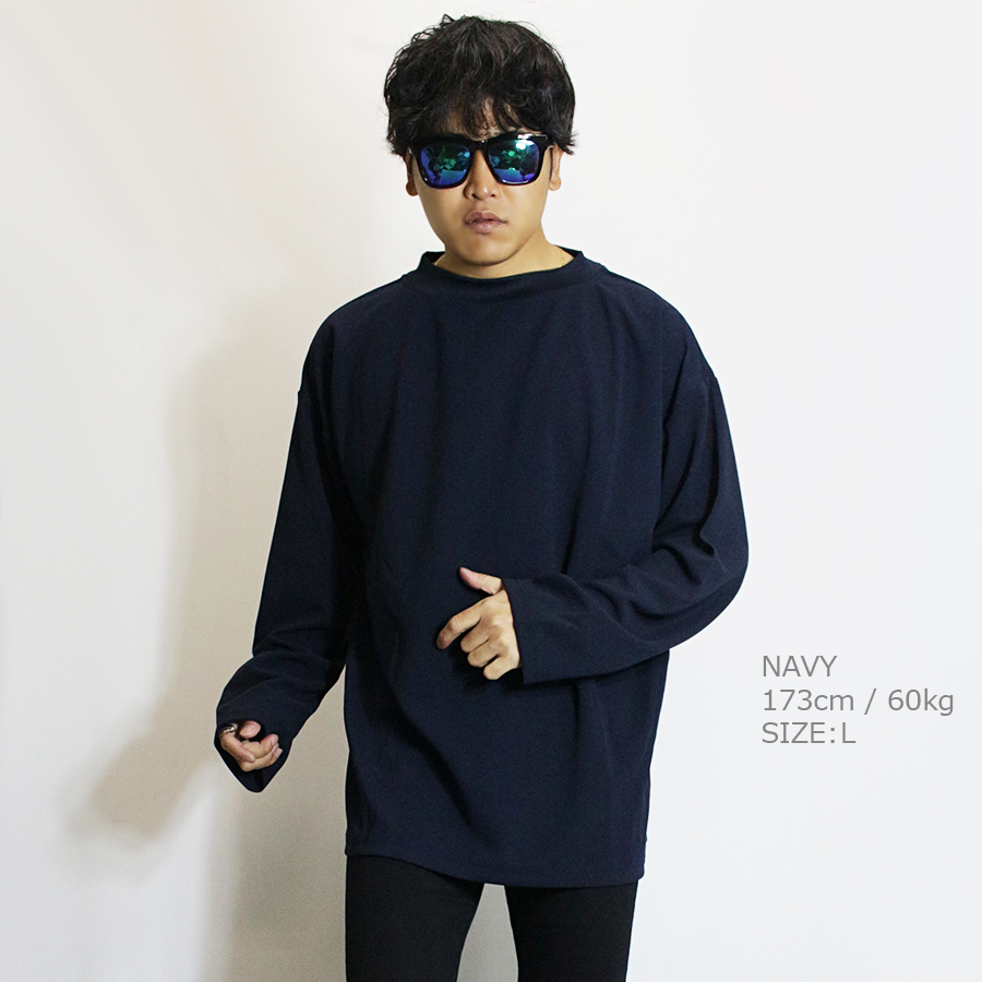 オーバーサイズ モックネック ロンT