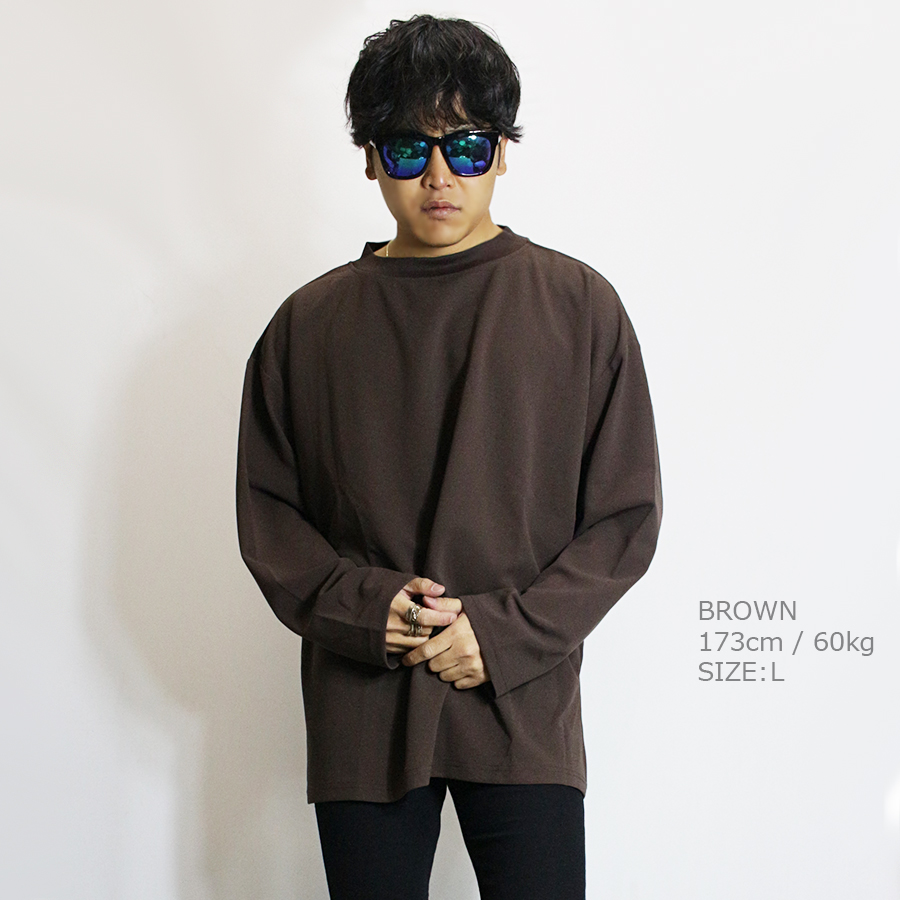 オーバーサイズ モックネック ロンT