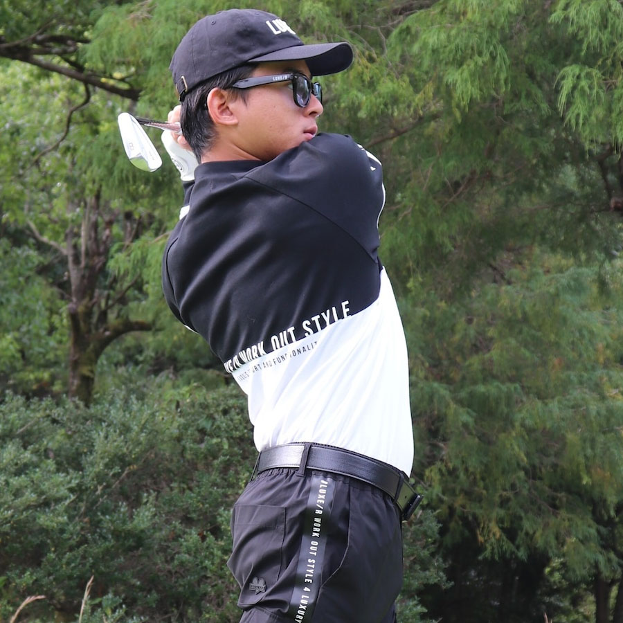 ストレッチスムース 切り替え モックネック メンズ GOLF ゴルフウェア