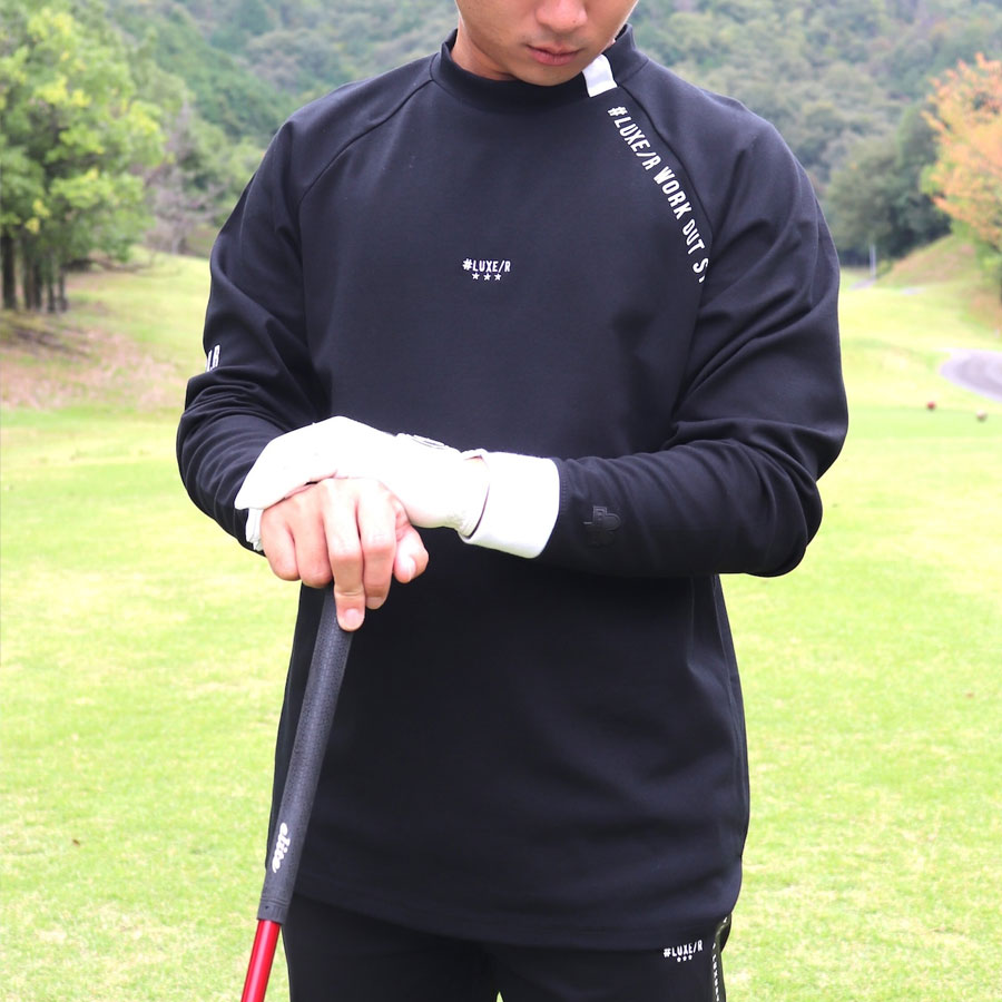 ストレッチスムース モックネック メンズ GOLF ゴルフウェア プル