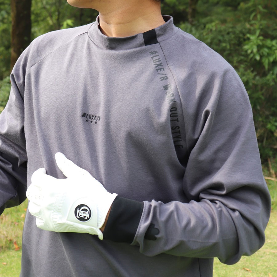 ストレッチスムース モックネック メンズ GOLF ゴルフウェア プル