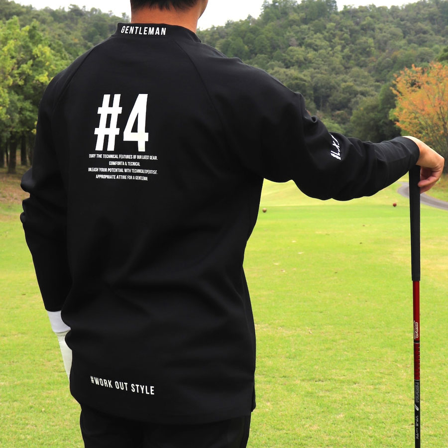 ストレッチスムース モックネック メンズ GOLF ゴルフウェア プル