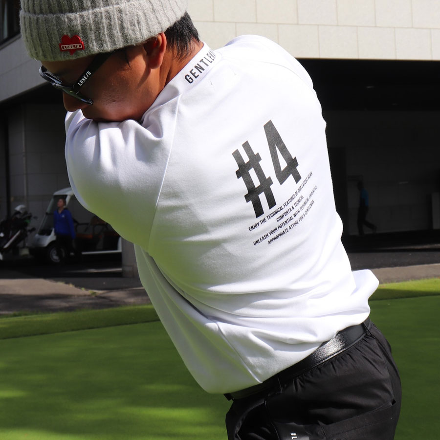 ストレッチスムース モックネック メンズ GOLF ゴルフウェア プル