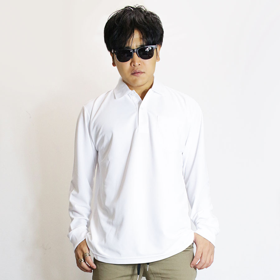 吸水速乾 ドライ 長袖 ポロシャツ メンズ 長袖ポロシャツ シャツ シワ