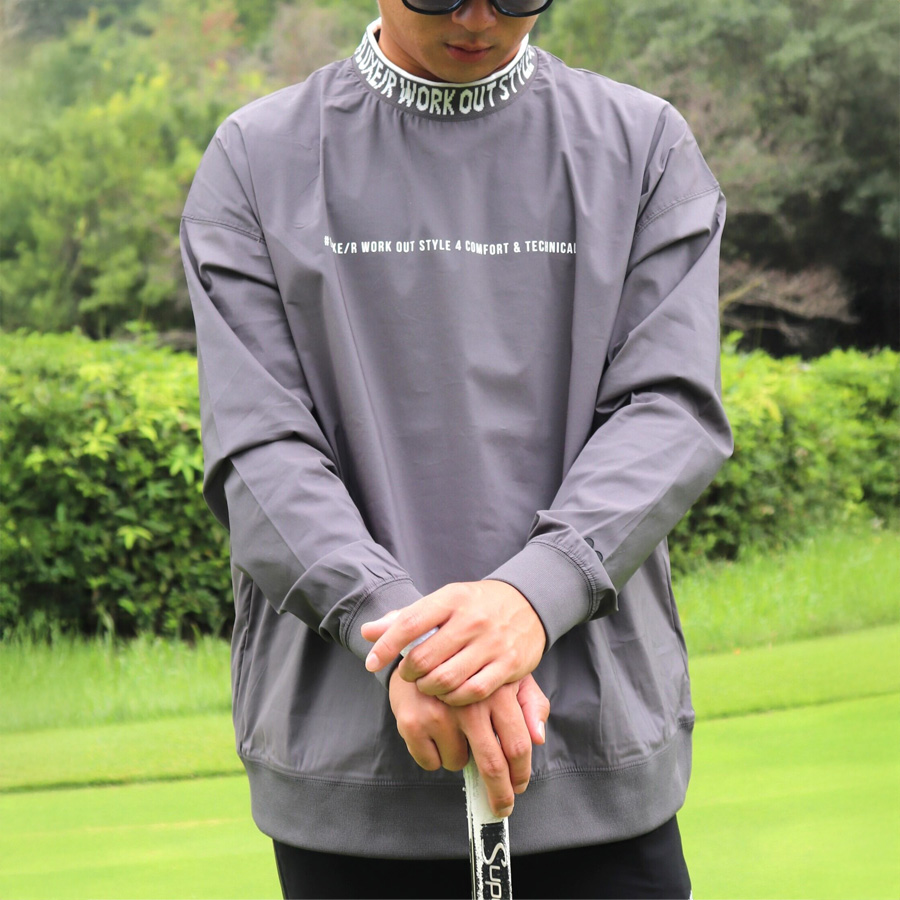 送料無料】撥水 ストレッチ モックネック プルオーバー メンズ ゴルフ