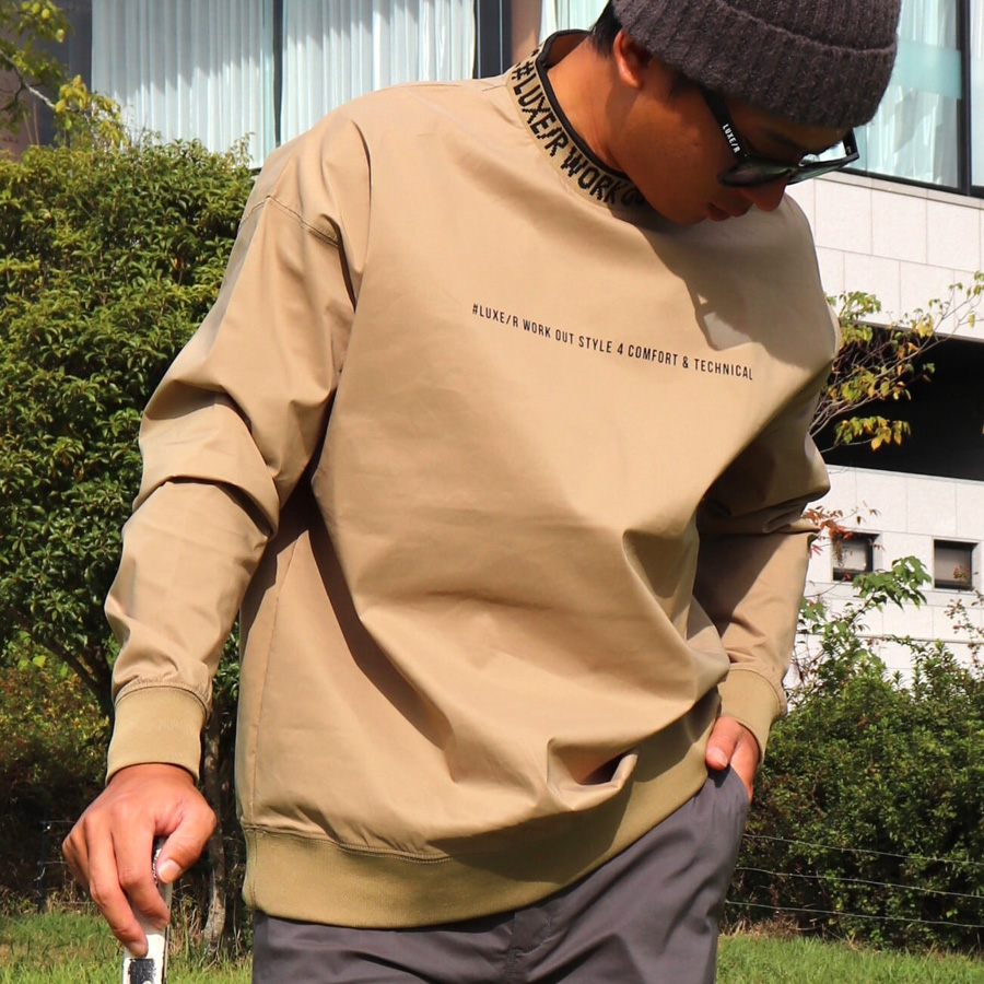 送料無料】撥水 ストレッチ モックネック プルオーバー メンズ ゴルフ