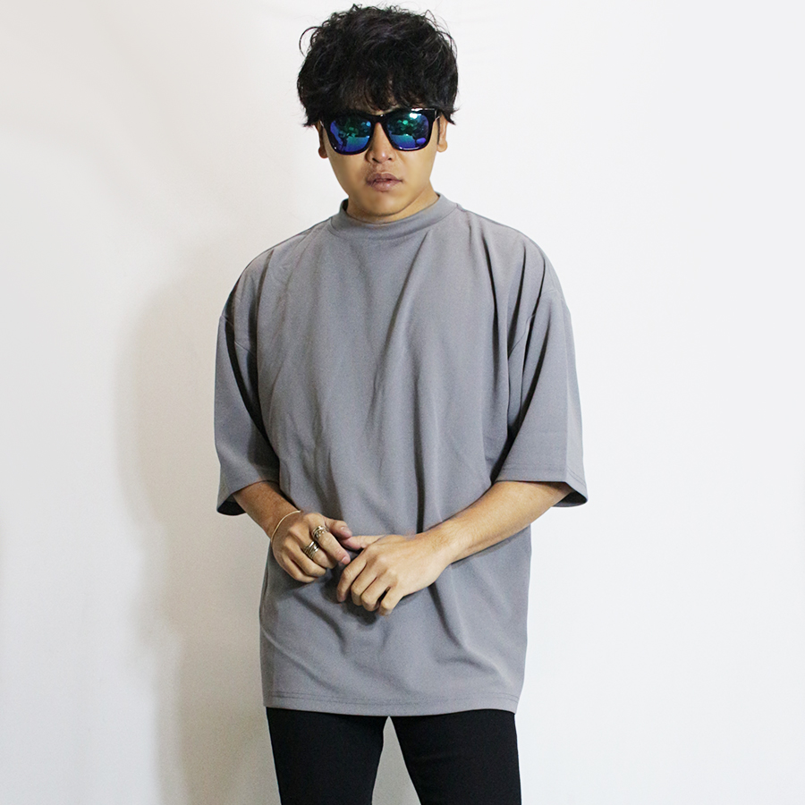 モックネックTシャツ メンズ オーバーサイズ モックネック T