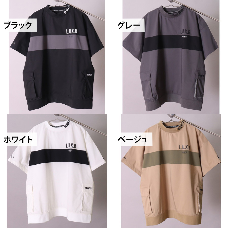 撥水 ストレッチ 半袖 モックネック 《 メンズ プルオーバー ゴルフ
