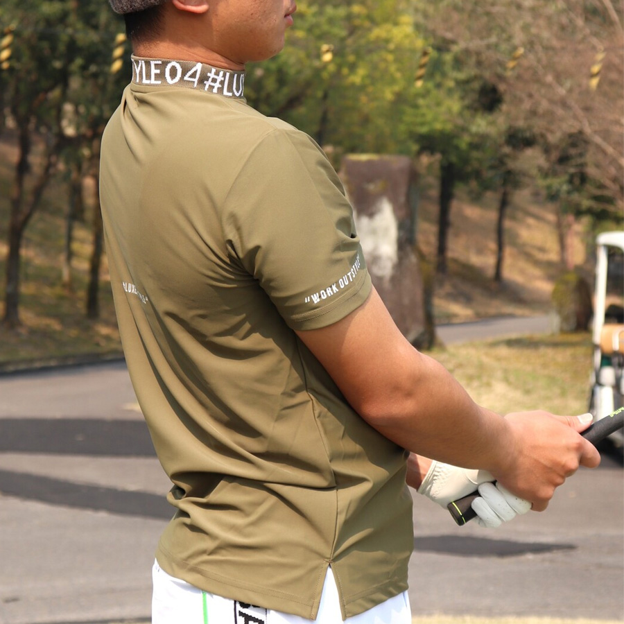 吸水速乾 ストレッチ モックネック Tシャツ 《 メンズ 接触冷感 半袖
