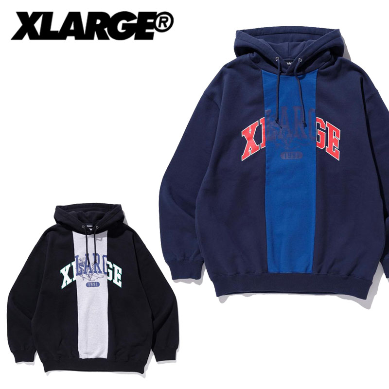 エクストララージ X-LARGE PATCHWORK PULLOVER HOODED SWEAT パッチワーク プルオーバーパーカー スウェット メンズ 101213012007 101213012007.jpg