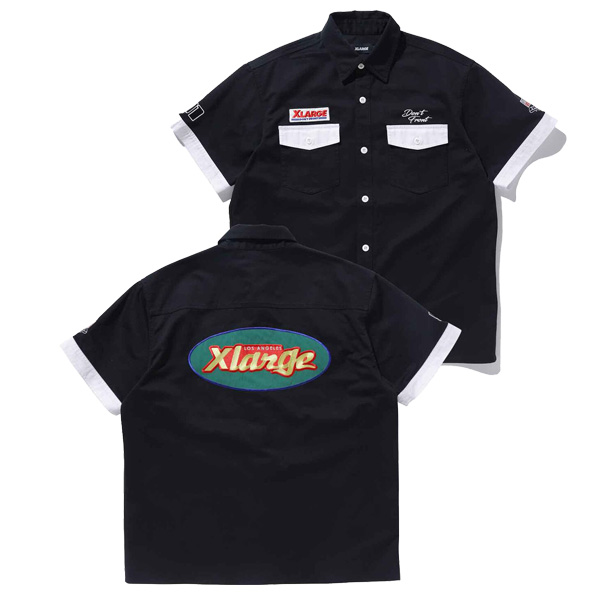 エクストララージ X-LARGE PIT S/S SHIRT ワークシャツ/半袖シャツ/カジュアル ...