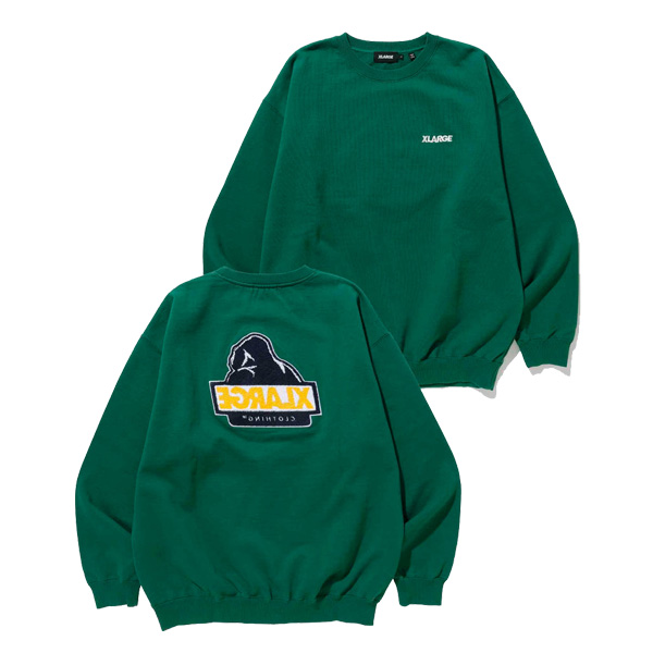 エクストララージ X-LARGE TWO TONE BACKSIDE OG CREWNECK SWEAT 