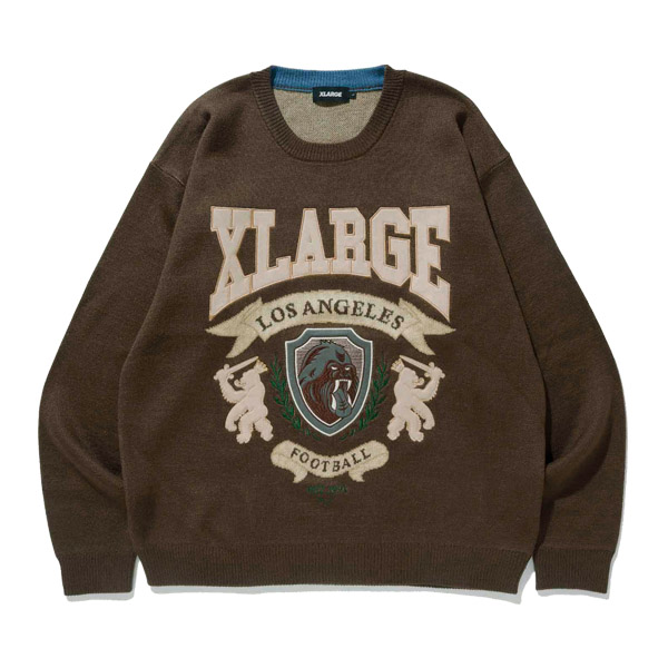 エクストララージ(X-LARGE) EMBLEM LOGO CREWNECK KNIT クルーネック...