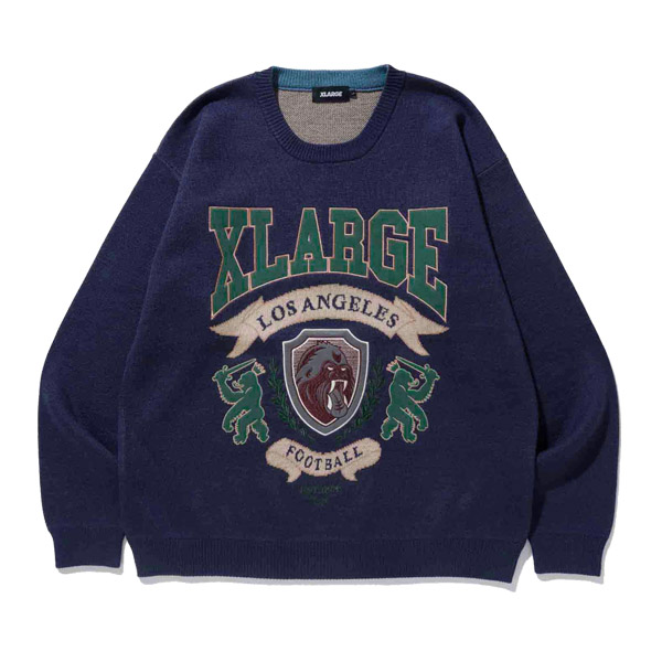 エクストララージ(X-LARGE) EMBLEM LOGO CREWNECK KNIT クルーネック...