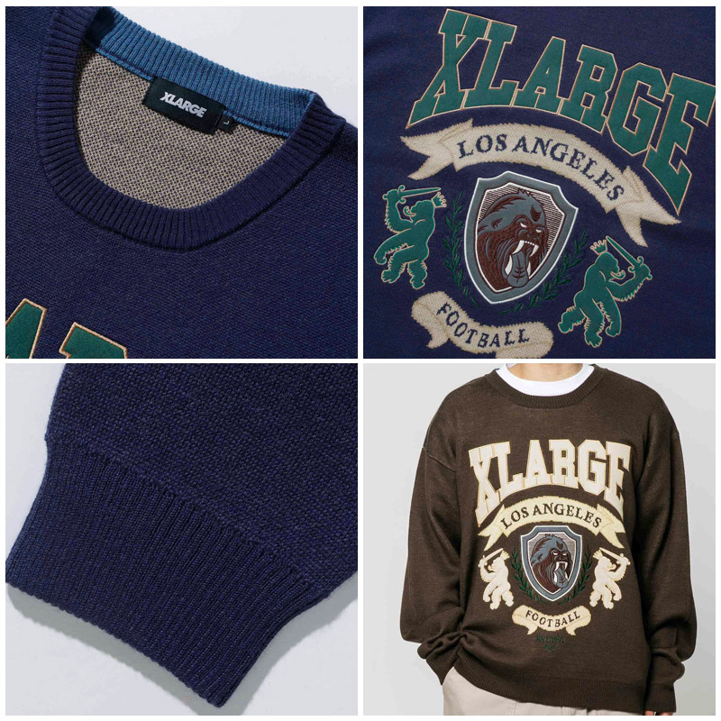 XLARGE（エクストララージ）の「STANDARD LOGO KNIT（ニット/セーター）」 - WEAR