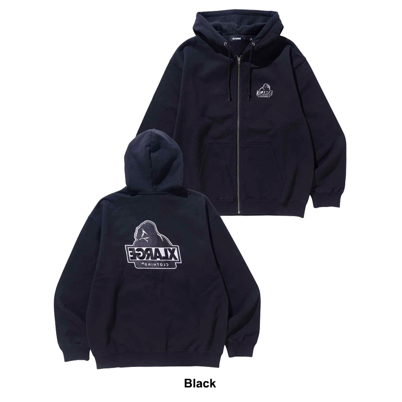 XLARGE エクストララージ BACKSIDE SLANTED OG ZIP HOODED