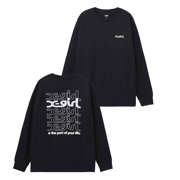 エックスガール X-girl JELLY LOGO L/S TEE 長袖Tシャツ ロンT 