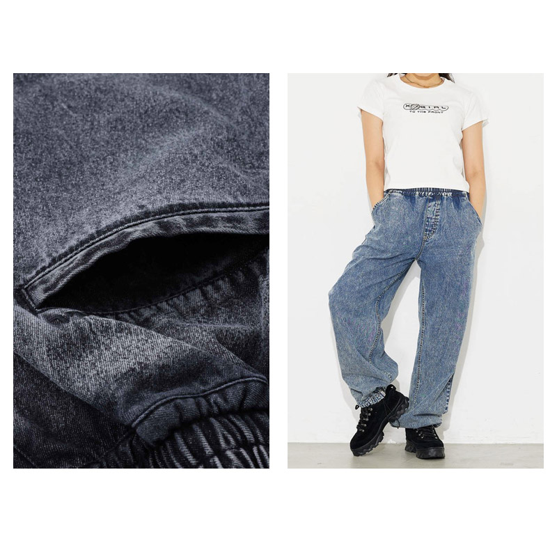 エックスガール X-girl CHEMICAL WASH DENIM EASY PANTS